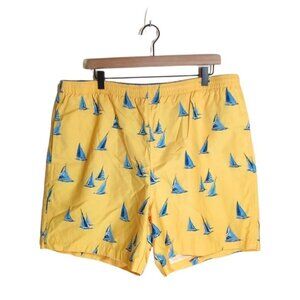 Nautica Men's Nautical Boat Themed Swim Trunks Size L